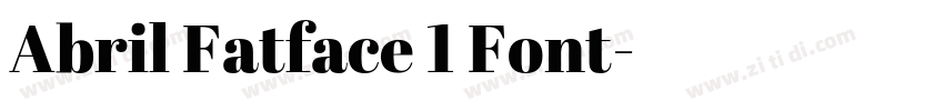 Abril Fatface 1 Font字体转换